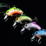 5x 5.5cm Popper Crank Bait Fishing Lure Lures Surface Tackle Saltwater