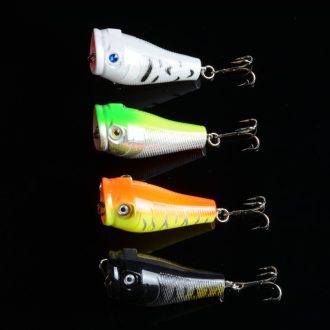 4X 5cm Popper Poppers Fishing Lure Lures Surface Tackle Fresh Saltwater