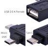 2in1 OTG Adapter Type C Micro USB Port male to USB Female