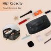 Large Travel Cosmetic Bag Portable Make up Makeup Bag Waterproof PU Leather Storage – Black