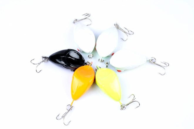 Popper Poppers Fishing Lure Lures Surface Tackle Fresh Saltwater – 4cm x 6Pcs