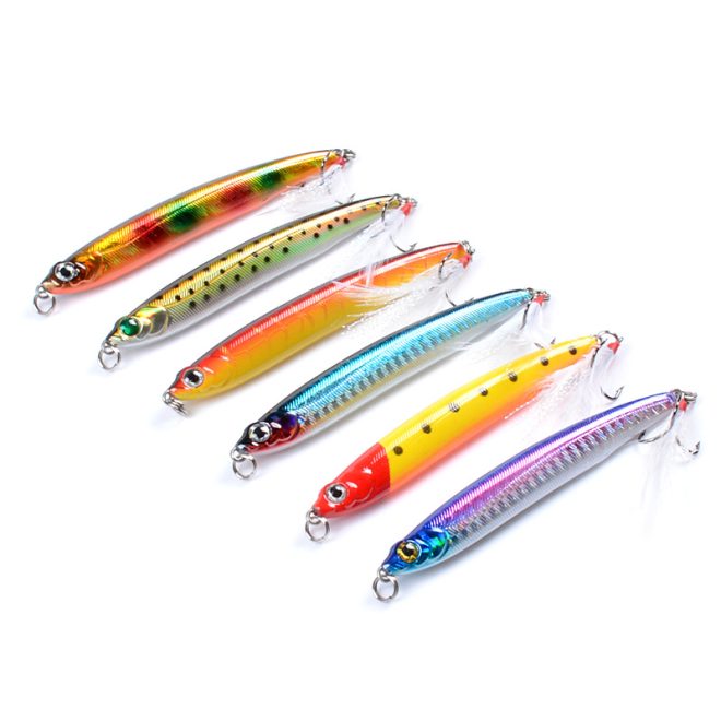 Popper Minnow Fishing Lure Lures Surface Tackle Fresh Saltwater – 10cm x 6Pcs