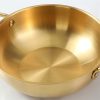 26cm Seafood Paella Pan with Riveted Chrome Plated Handles Dishwasher Safe – Gold