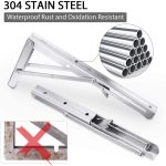 2PCS Steel Wall Mounted Folding Triangle Angle Shelf Support Bracket Rack – 12 Inch