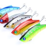 5x 9cm Vib Bait Fishing Lure Lures Hook Tackle Saltwater