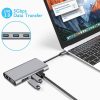 USB HUB C 10 in 1 Type C Adapter Dock 3 USB 3.0 Port 4K HDMI 1080P VGA RJ45 Ethernet