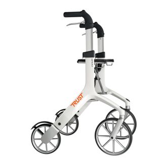 Let’s Fly Mobility Rollator Wheelie Walker – White