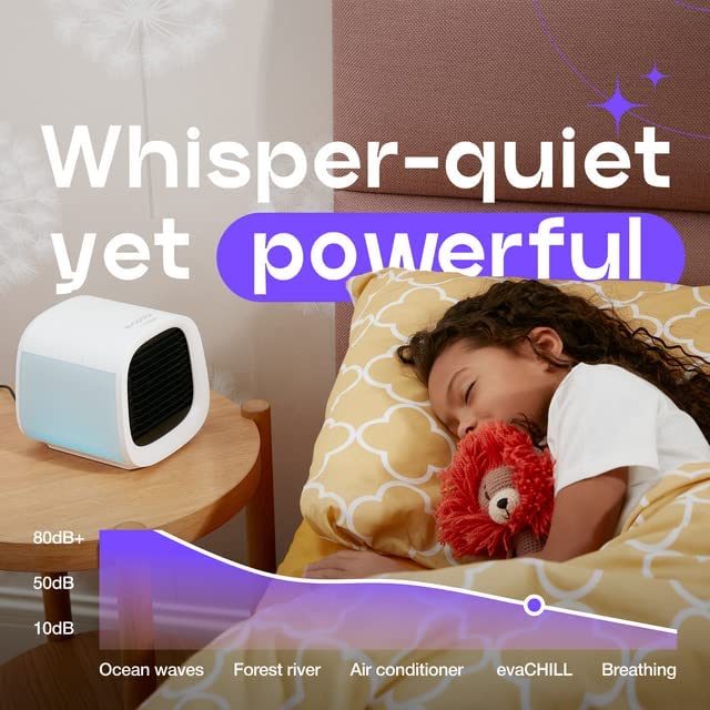 Evapolar evaCHILL – Personal Portable Air Cooler and Humidifier, with USB Connectivity and LED Light – White