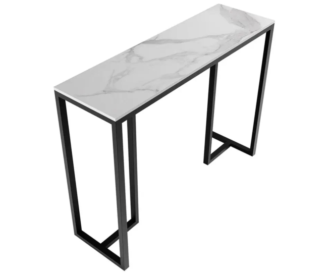 Interior Ave – Stone Marble Console – Black