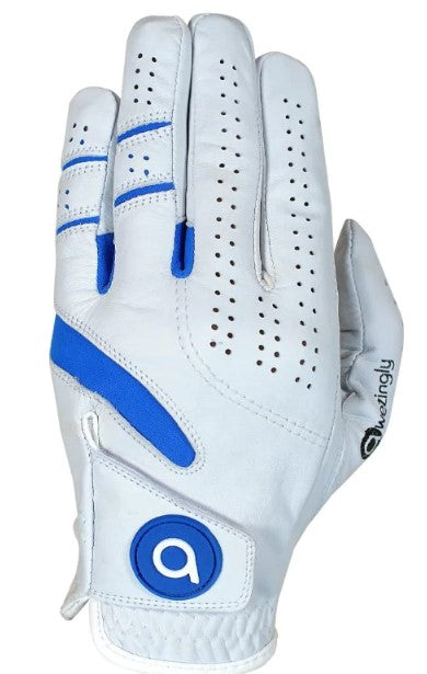 Power Touch Cabretta Leather Golf Glove for Men – White (M)