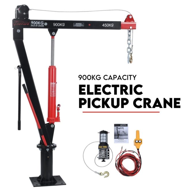 900kg Swivel Hydraulic Crane Hoist 12V Electric Jack