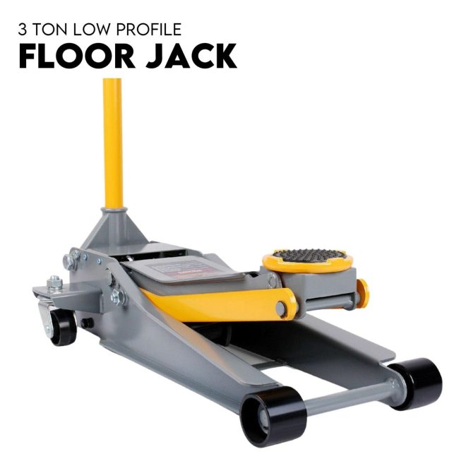 Hydraulic Floor Jack 3T Trolley Low Profile Car Track Quick Lifting 75-500mm