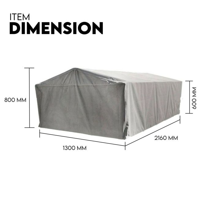 Box Cage Trailer Cover Canvas Tarp for 7×4 ft 600mm High Cage