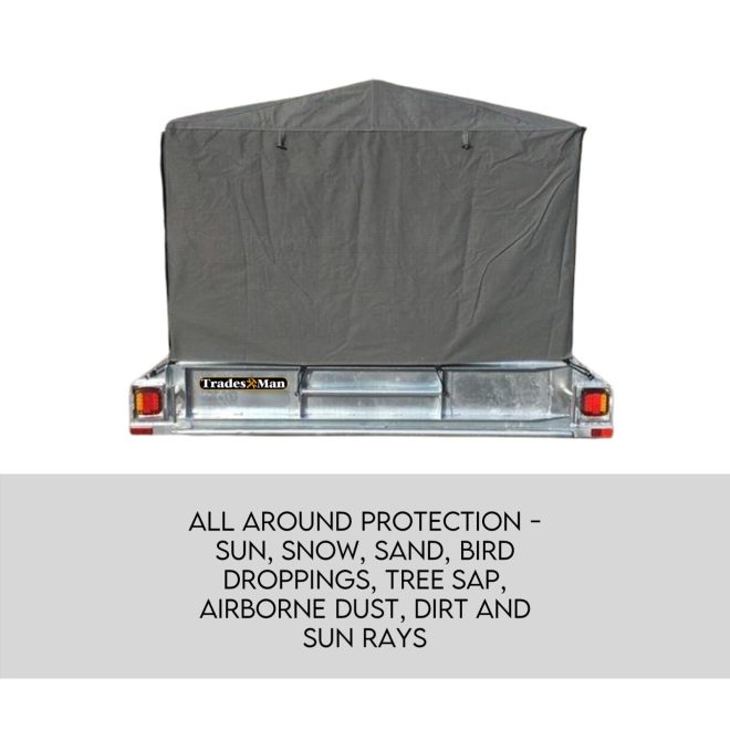 Box Cage Trailer Cover Canvas Tarp for 7×4 ft 600mm High Cage