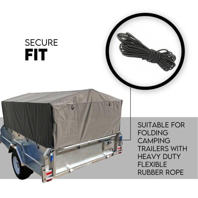 Box Cage Trailer Cover Canvas Tarp for 7×4 ft 600mm High Cage