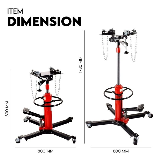 Transmission Jack 0.5 ton 2-Stage Hydraulic High Lift Vertical Telescopic