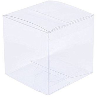 10 Pack of 12cm Square Cube Box – Bomboniere Exhibition Gift Product Showcase Clear Plastic Shop Display Storage Packaging Box