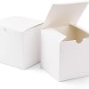 10 Pack of White 5cm Square Cube Card Gift Box – Folding Packaging Small rectangle/square Boxes for Wedding Jewelry Gift Party Favor Model Candy Choco – 5x5x5 cm