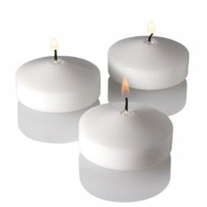 10 Pack of 8cm Ivory Wax Floating Candles – wedding party home event decoration