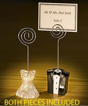 10 Pack of 5 Bride 5 Groom Wedding Name Card Place Stand – Wedding Table Decoration Bomboniere Favour Gift