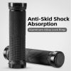 Bike Handlebar Grips MTB Mountain BMX Bike Bicycle Soft Fixed Double Lock Screw Tight Grips – Easy Fit – Rockbros – Black