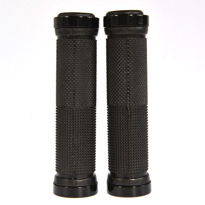 Bike Handlebar Grips MTB Mountain BMX Bike Bicycle Soft Fixed Double Lock Screw Tight Grips – Easy Fit – Rockbros – Black