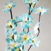 1 Set of 50cm H 20 LED Blue Frangipani Tree Branch Stem Fairy Light Wedding Event Party Function Table Vase Centrepiece Tropical Decoration