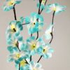 1 Set of 50cm H 20 LED Blue Frangipani Tree Branch Stem Fairy Light Wedding Event Party Function Table Vase Centrepiece Tropical Decoration