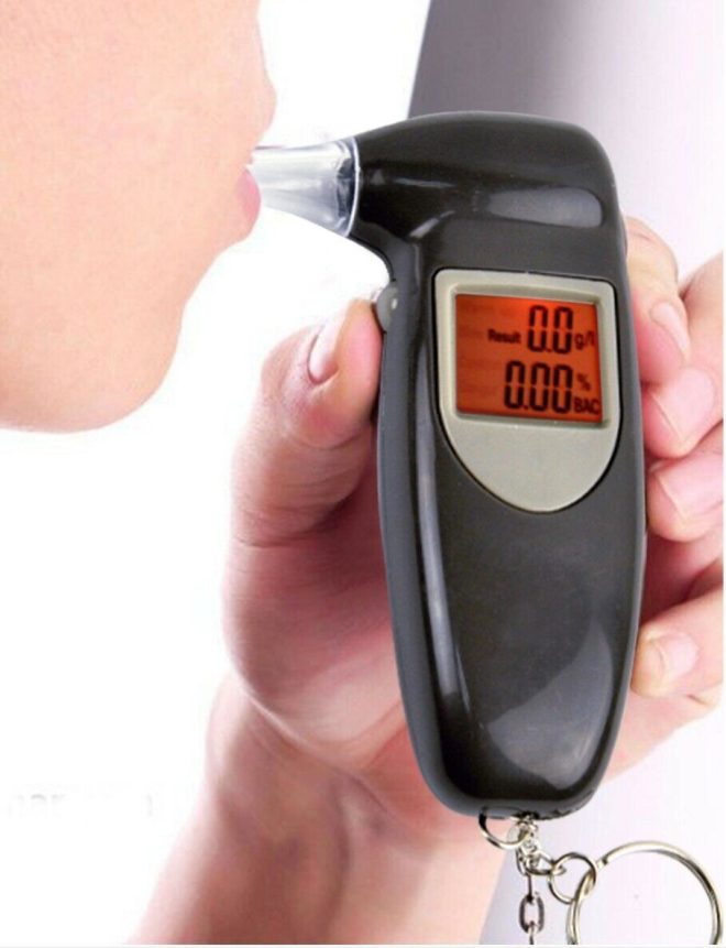 Digital Alcohol Tester LCD Police Breathalyser Grade Accuracy Portable Keychain – FREE POST