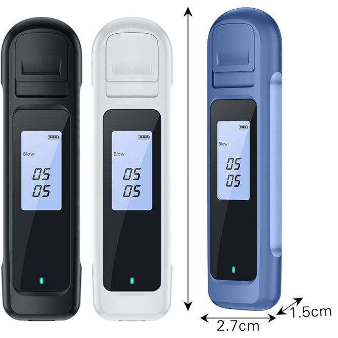 Alcohol Breathalyzer Drink Tester DUI LCD Breath Analyzer Handbag Pocket Size BLACK – FREE POST