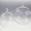 4 x Hanging Clear Glass Ball Tealight Candle Holder  – 10cm Diameter / High – Wedding Globe Decoration Terrarium Succulent Plant Mini Garden Holder Decor Craft Gift