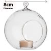 4 x Hanging Clear Glass Ball Tealight Candle Holder  – 8cm Diameter / High – Wedding Globe Decoration Terrarium Succulent Plant Mini Garden Holder Decor Craft Gift