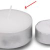 Large Tealight Candles 6cm Wide in silver foil cup  10 in a pack – Party Event Wedding BBQ Dinner Romantic Ambience Decor