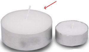 Large Tealight Candles 6cm Wide in silver foil cup  10 in a pack – Party Event Wedding BBQ Dinner Romantic Ambience Decor