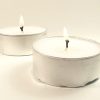 Large Tealight Candles 6cm Wide in silver foil cup  10 in a pack – Party Event Wedding BBQ Dinner Romantic Ambience Decor