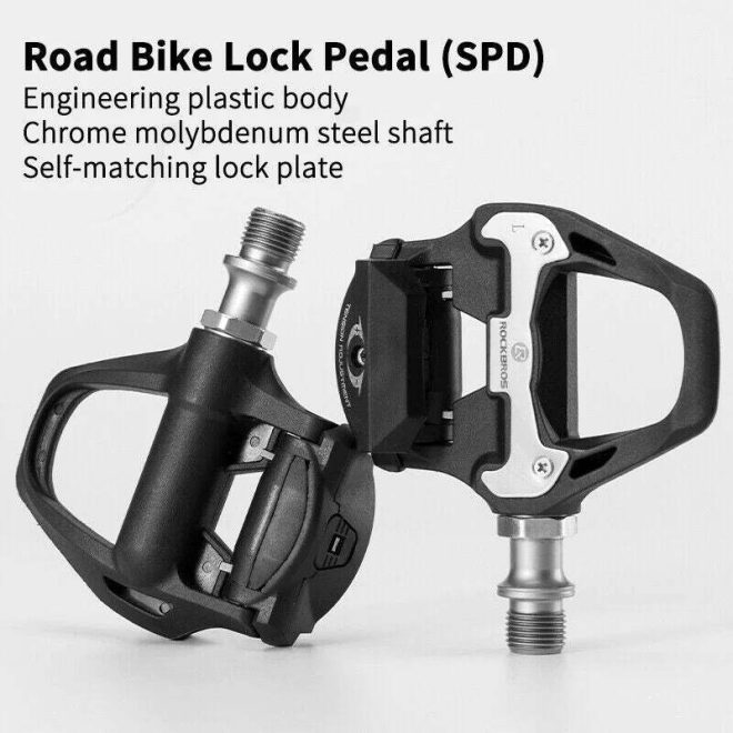 Self Lock Clip In Bike Pedals LOOK KEO Cleat MTB Road 700C Hybrid BMX – Rockbros Black