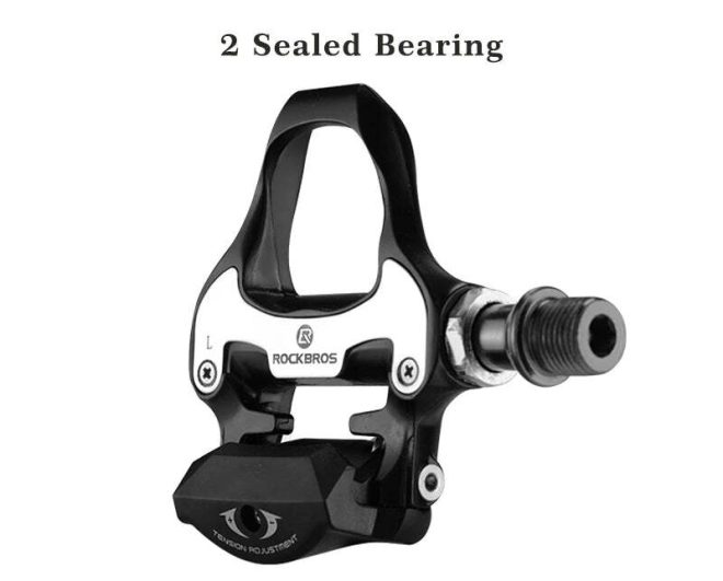 Self Lock Clip In Bike Pedals LOOK KEO Cleat MTB Road 700C Hybrid BMX – Rockbros Black