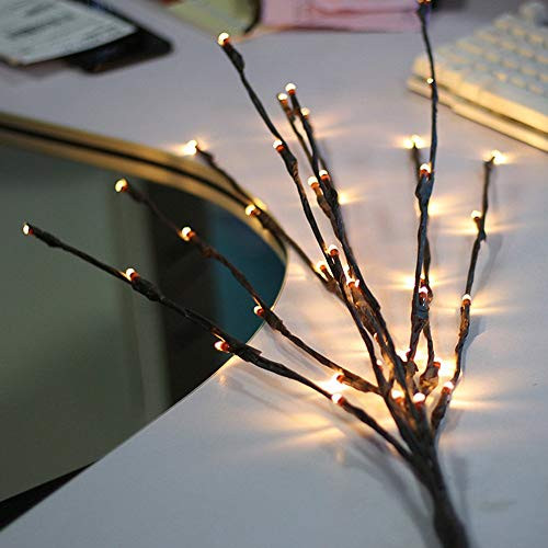 LED Light Bunch Stem – Warm White BATTERY fairy lights – 50cm high 20 bulbs/petals