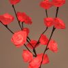 1 Set of 50cm H 20 LED Red Rose Tree Branch Stem Fairy Light Wedding Event Party Function Table Vase Centrepiece Decoration