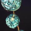 1 Set of 20 LED Turquoise 5cm Rattan Cane Ball Battery Powered String Lights Christmas Gift Home Wedding Party Bedroom Decoration Table Centrepiece