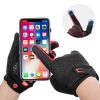 Full Finger MTB Gloves Medium Sizefor Mountain Road Bike Breathable Red Rockbros Unisex Device Friendly Finger Material Anti Slip