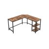 VASAGLE L-Shaped Desk with Shelves