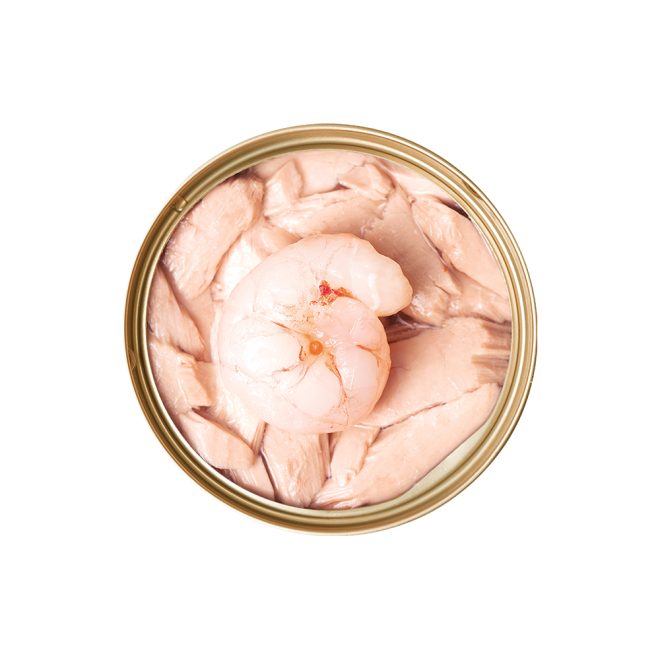 CAT FOREST Premium Tuna White Meat With Shrimp In Gravy Cat Canned Food 85G X 24