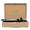 Crosley Cruiser Bluetooth Portable Turntable – Black + Bundled HolySmoke Bluetooth Speaker – Light Tan, With Bluetooth Speakers