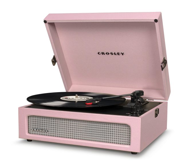 Crosley Voyager – Bluetooth Portable Turntable  & Record Storage Crate – Amethyst