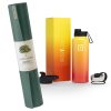 Harmony Mat – Jade Green & Iron Flask Wide Mouth Bottle with Spout Lid, Fire, 32oz/950ml Bundle