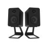 Kanto  Elevated Desktop Speaker Stands for Speakers – Pair – Medium, Black