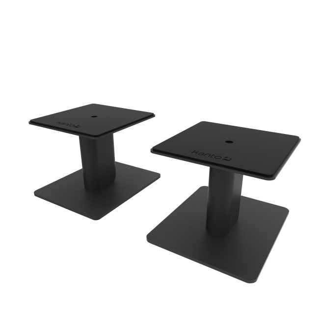 Kanto Tall Universal Desktop Speaker Stand – Pair – Medium, Black