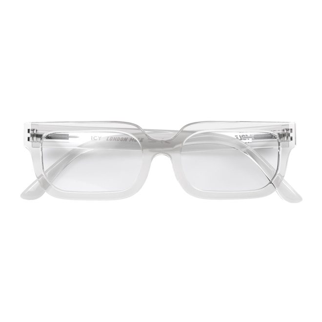 London Mole Icy Blue Blocker Glasses Matte Black – Transparent