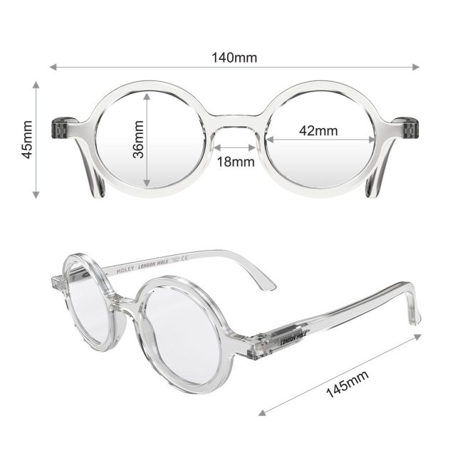 London Mole Moley Blue Blocker Glasses – Transparent